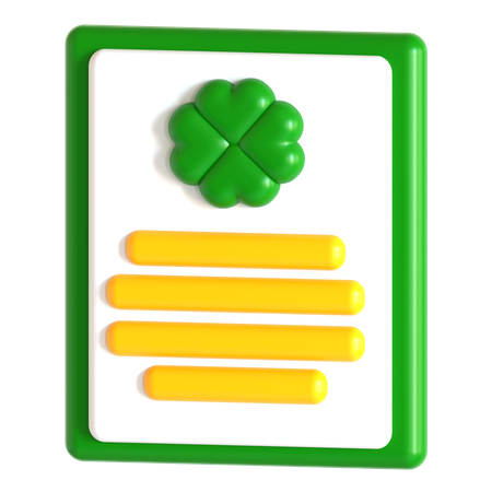 St patrick day invitation  3D Icon