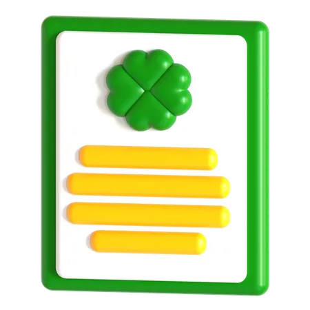 St patrick day invitation  3D Icon