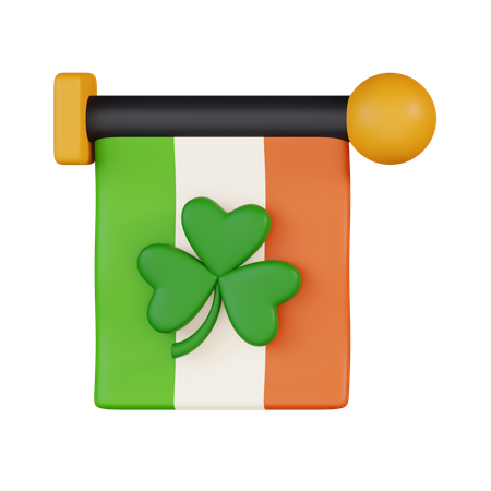 St Patrick Flag  3D Icon