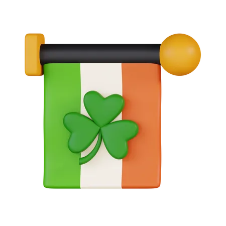 St Patrick Flag  3D Icon