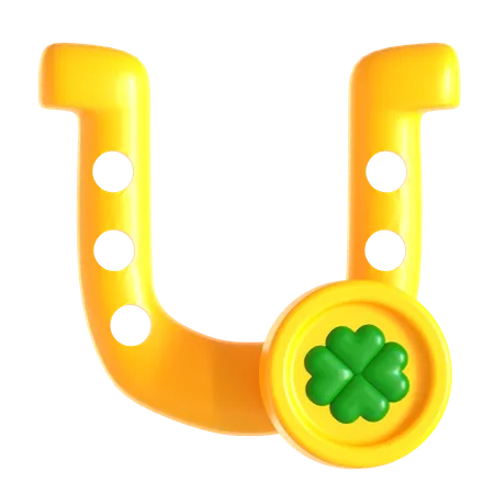 St patrick horseshoe  3D Icon