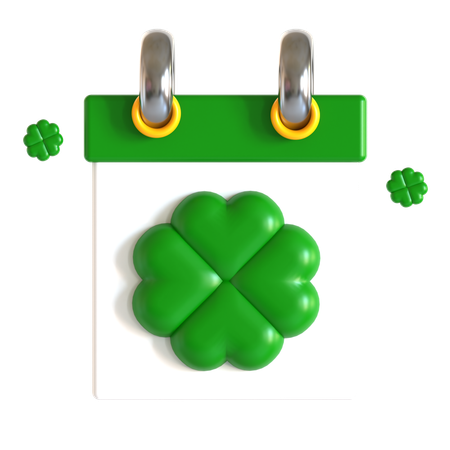 St patricks calendar  3D Icon