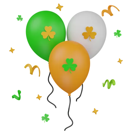 St. Patrick's Day Balloons  3D Icon
