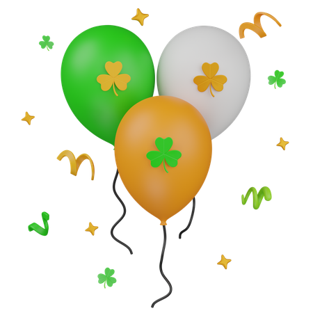 St. Patrick's Day Balloons  3D Icon