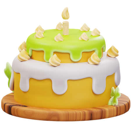 St Patricks Day Birthday Cake  3D Icon