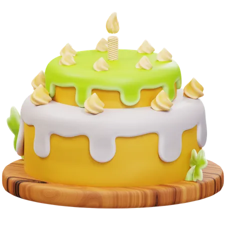 St Patricks Day Birthday Cake  3D Icon