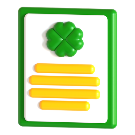 Einladung zum St. Patrick's Day  3D Icon