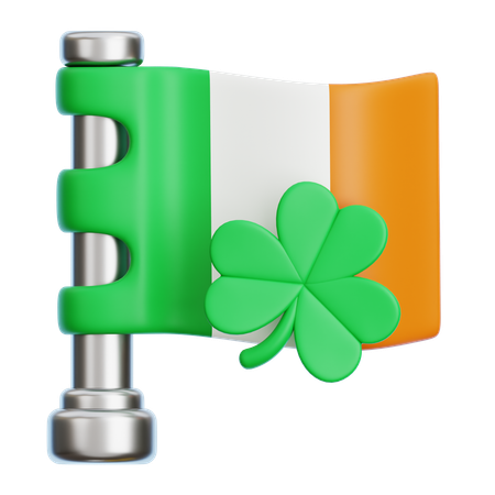 St. Patrick's Day Flagge  3D Icon