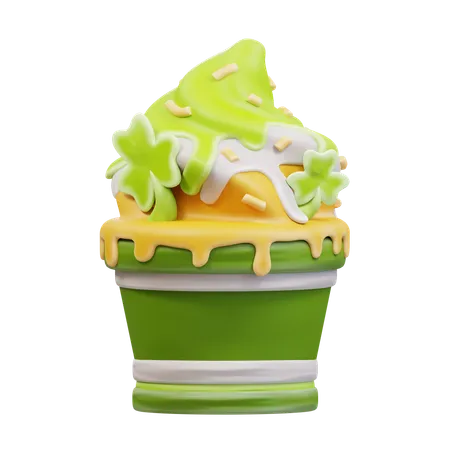 3 D Illustration St Patricks Day Ice Cream 3D Icon