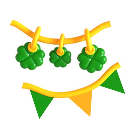 St patricks garland  3D Icon
