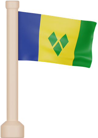 Flagge von St. Vincent und die Grenadinen  3D Icon