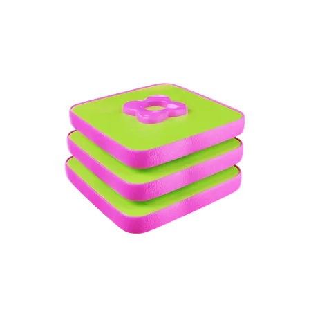 Stack Abstract Shape  3D Icon
