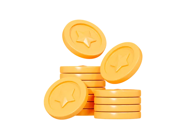 Stack Coins  3D Icon