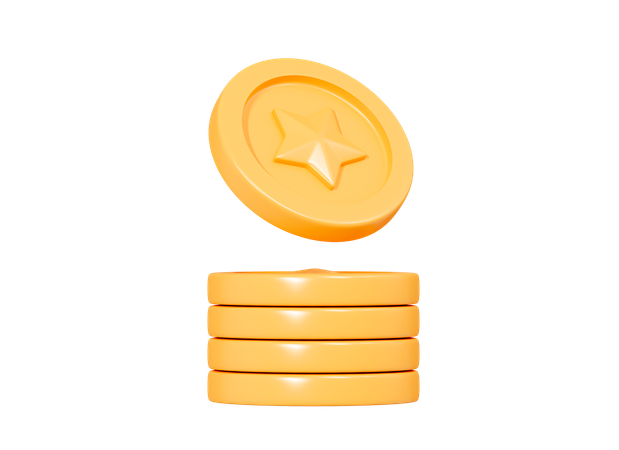 Stack Coins  3D Icon