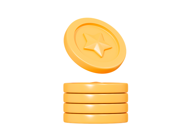 Stack Coins  3D Icon