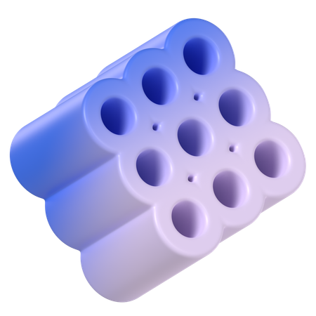 Stack Cylinder Gradient  3D Icon