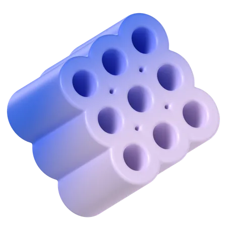 Stack Cylinder Gradient  3D Icon