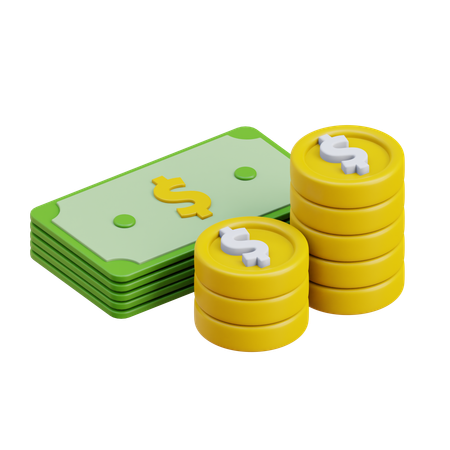 Stack Money  3D Icon