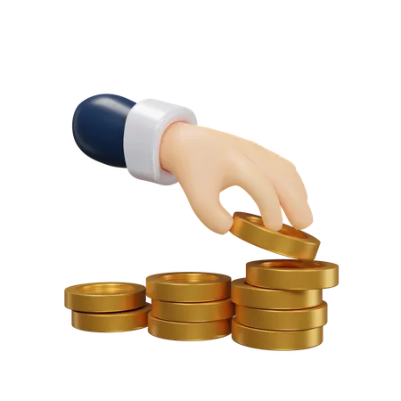 Stack Money Icon About Finance Minimal Style 3 D Rendering 3D Icon
