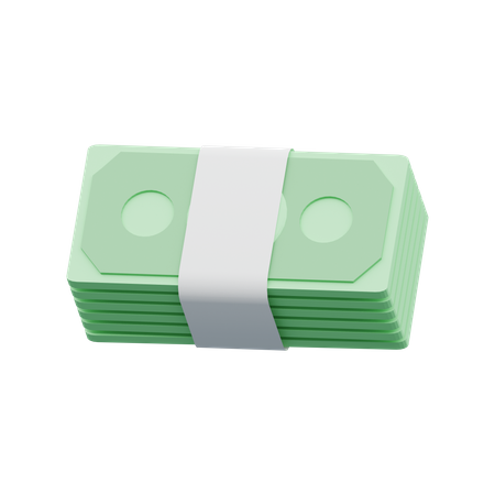 Stack of banknote  3D Illustration