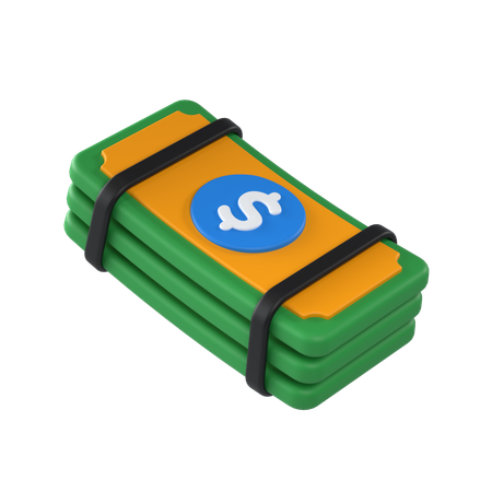 紙幣の山  3D Icon
