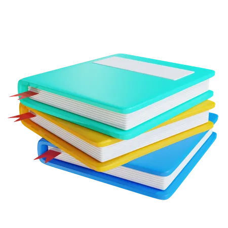 3 D Render Stack Of Book 3D Icon