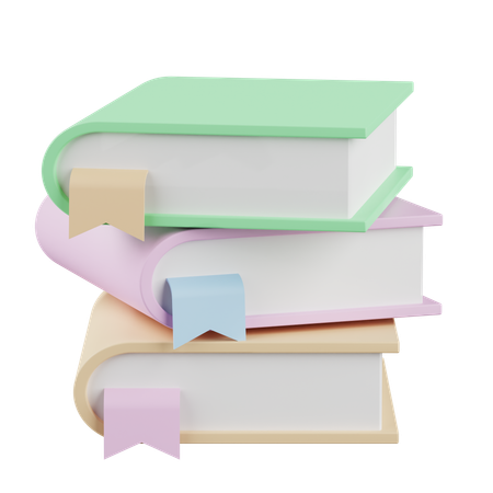 Stack of Book  3D Icon