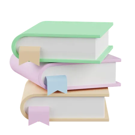 Stack of Book  3D Icon