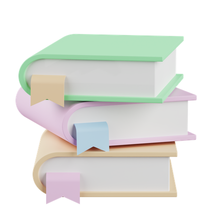 Stack of Book  3D Icon