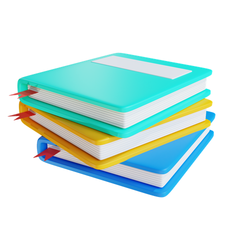 Stack Of Book  3D Icon