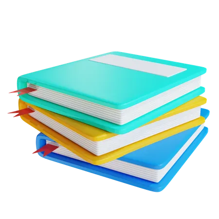 Stack Of Book  3D Icon