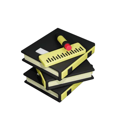 Stack of book  3D Icon