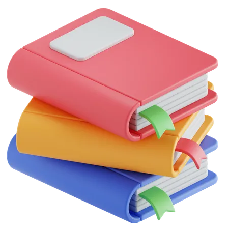 Stack of books  3D Icon