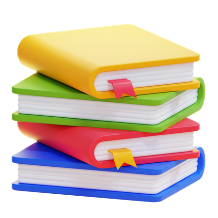 STACK OF BOOKS  3D Icon