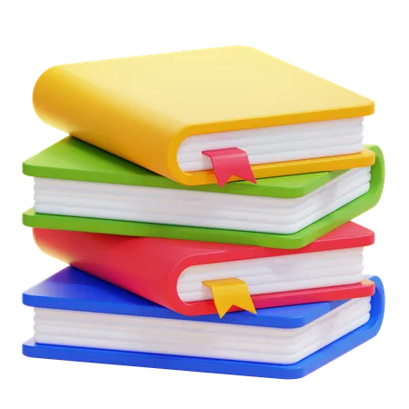 STACK OF BOOKS  3D Icon