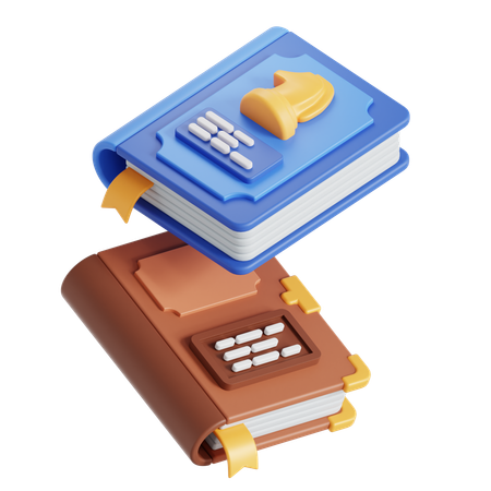 Stack of books  3D Icon