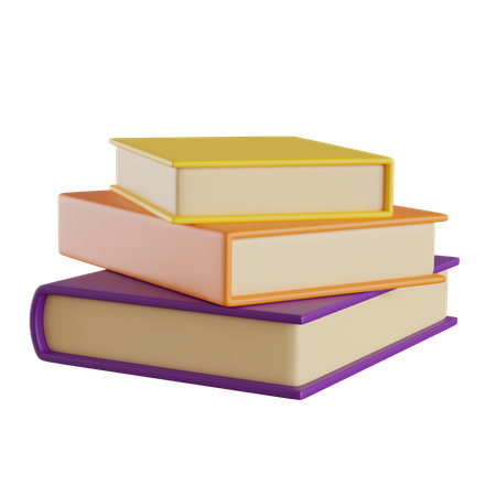 Stack Of Books  3D Icon