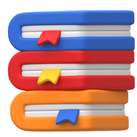 Stack Of Books  3D Icon