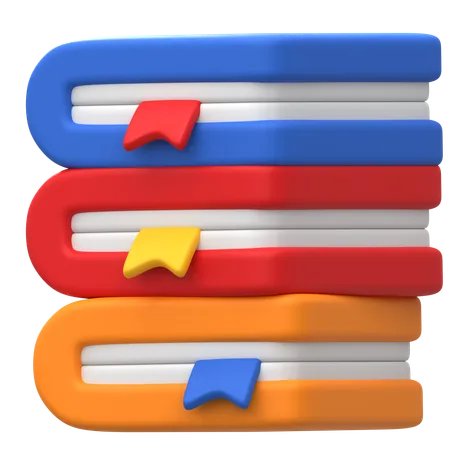 Stack Of Books  3D Icon