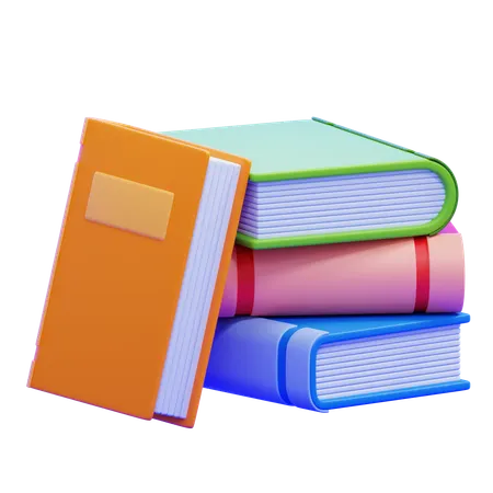 Stack of Books  3D Icon