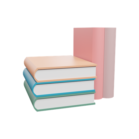 Stack of books  3D Illustration