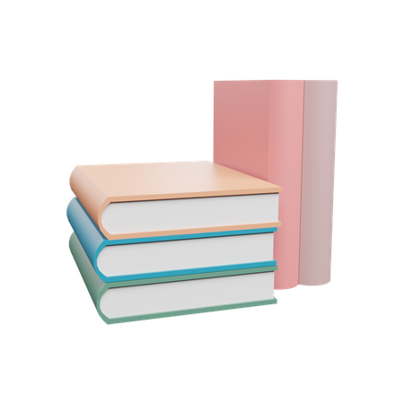 Stack of books 3D Illustration
