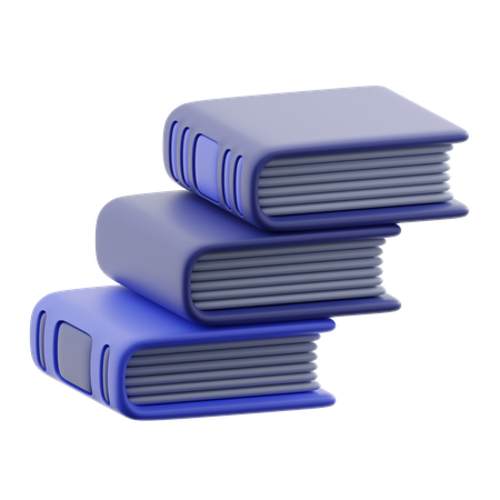 Stack Of Books Forms A Staircase  3D Icon