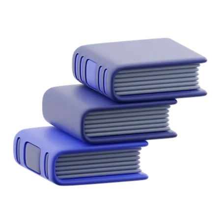 Stack Of Books Forms A Staircase  3D Icon