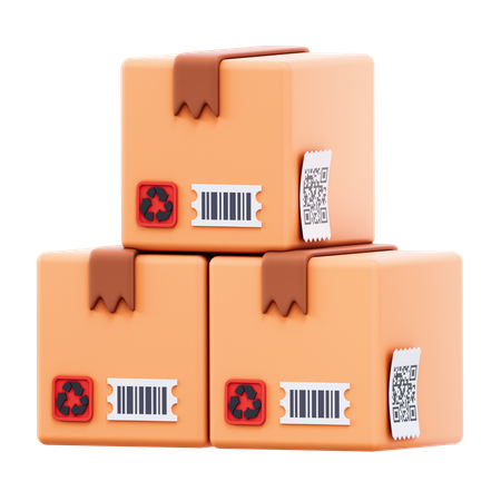 Stack Of Boxes  3D Icon