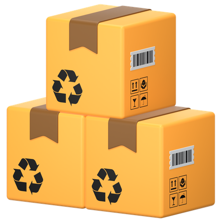 Stack Of Boxes  3D Icon