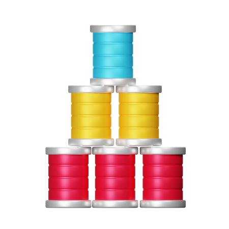 Stack Of Can  3D Icon