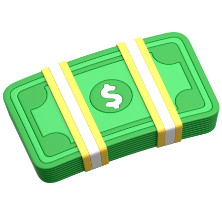 Stack Of Cash Finance  3D Icon