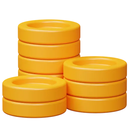 Stack Of Coin  3D Icon