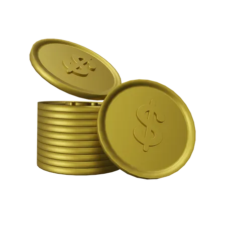Stack of Coin  3D Illustration